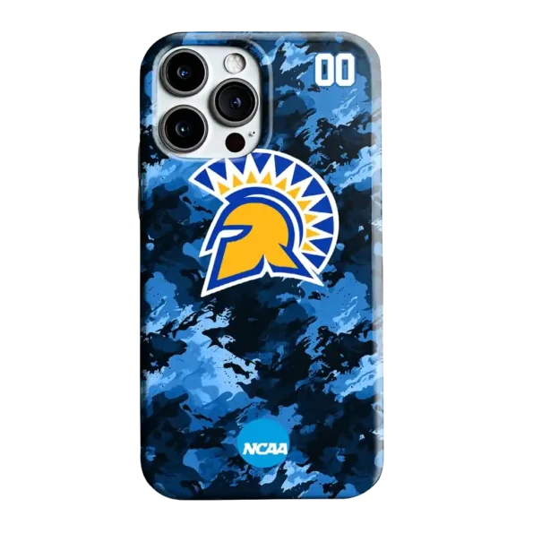 personalized san jose state spartans camo abstract blue phone case best selling
