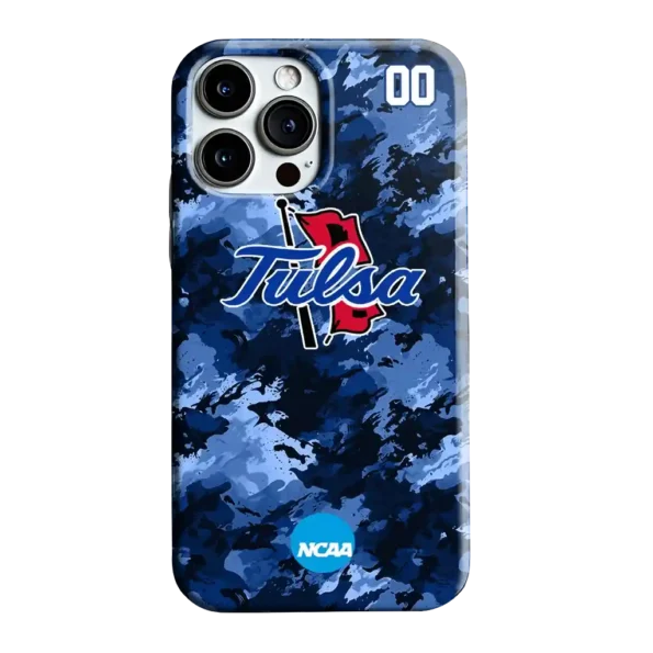 personalized tulsa golden hurricane camo abstract blue phone case best selling