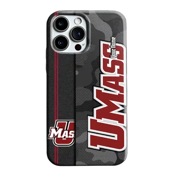 personalized umass minutemen camouflage stealth red gray phone case best selling