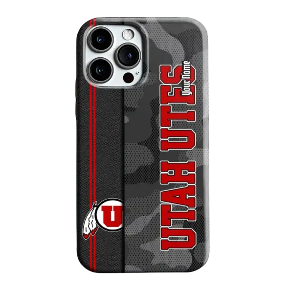 personalized utah utes camouflage stealth red gray phone case best selling