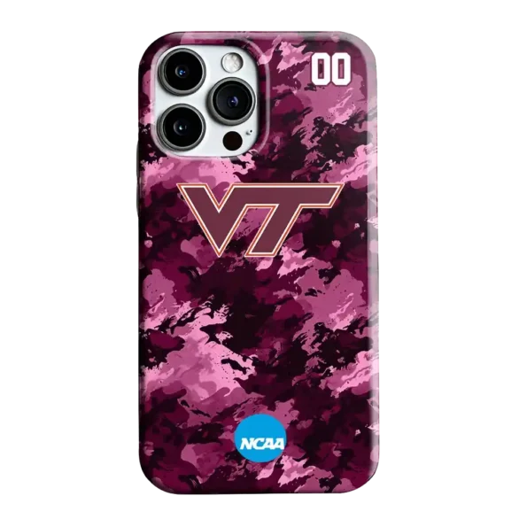 personalized virginia tech hokies camo abstract maroon phone case best selling