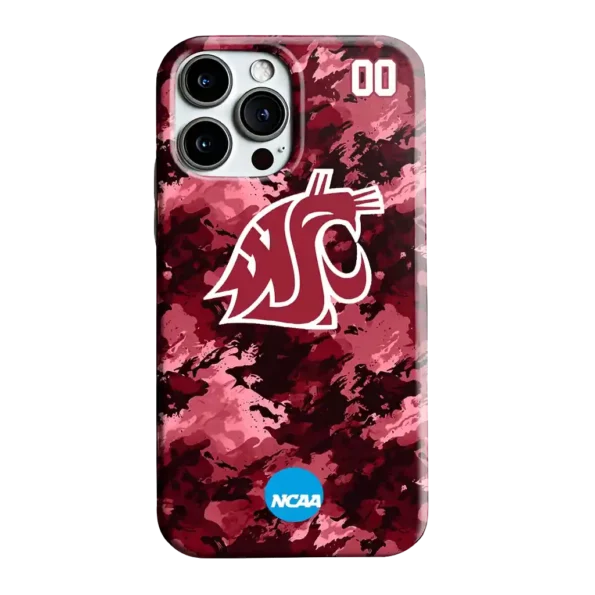 personalized washington state cougars camo abstract crimson phone case best selling