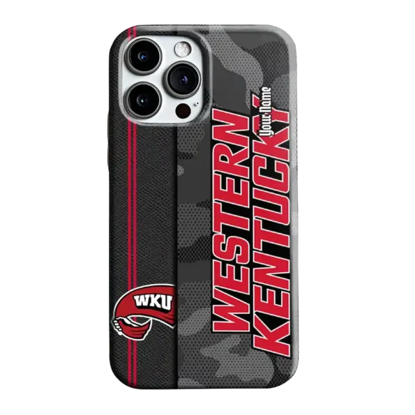 personalized western kentucky hilltoppers camouflage stealth red gray phone case best selling