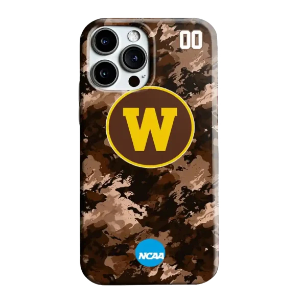 personalized western michigan broncos camo abstract brown phone case best selling