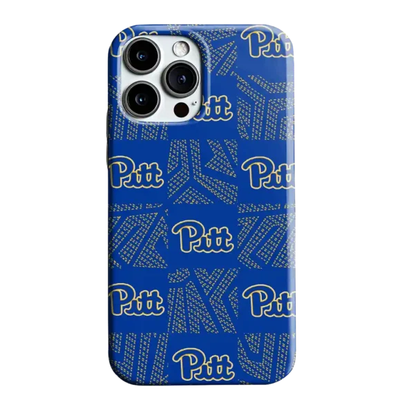 pittsburgh panthers chevron squares royal blue phone case best selling