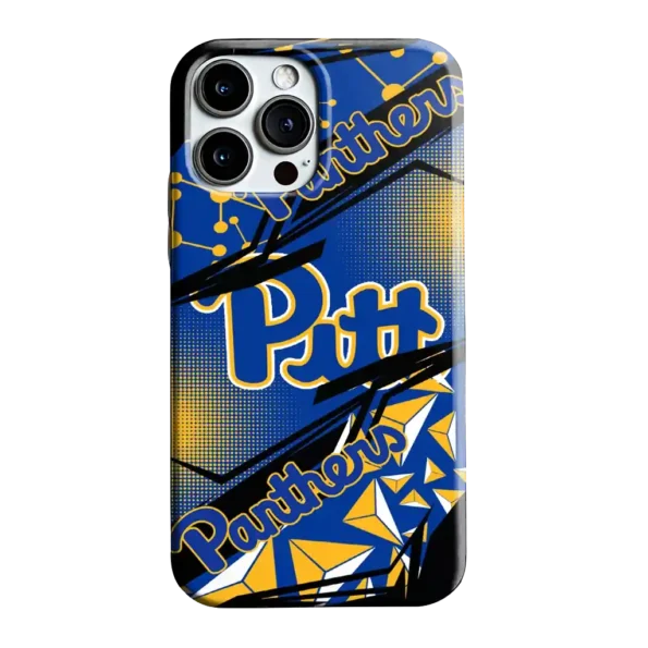 pittsburgh panthers jagged flash royal blue black phone case best selling
