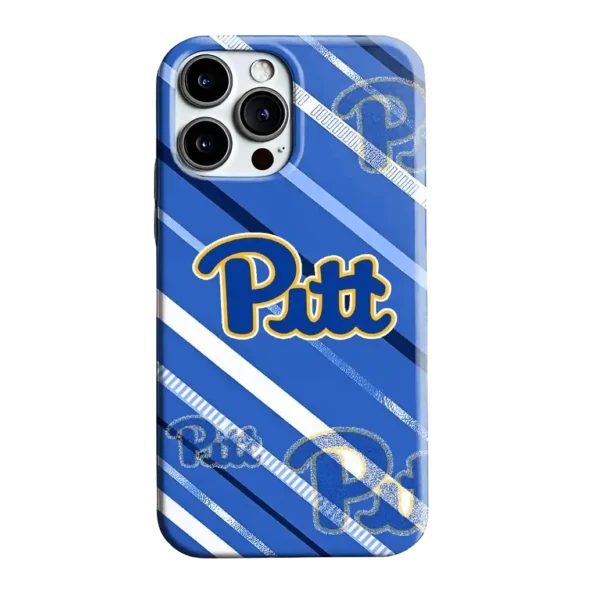 pittsburgh panthers linear stripes royal blue phone case best selling