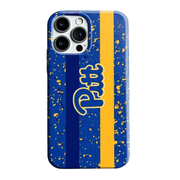 pittsburgh panthers textured stripe royal blue phone case best selling