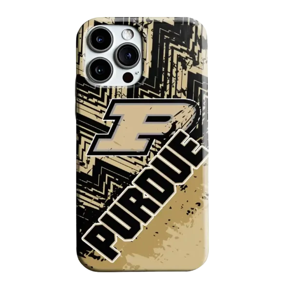 purdue boilermakers abstract zigzag gold phone case best selling