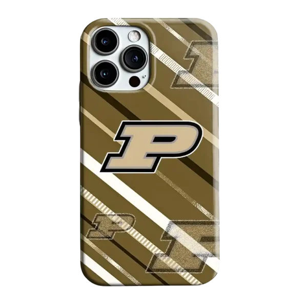 purdue boilermakers linear stripes gold phone case best selling