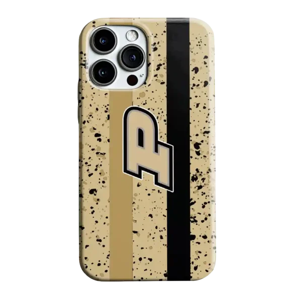 purdue boilermakers textured stripe gold phone case best selling