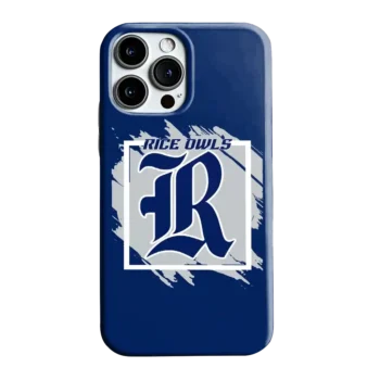 Rice Owls Brush Square Navy Blue Phone Case