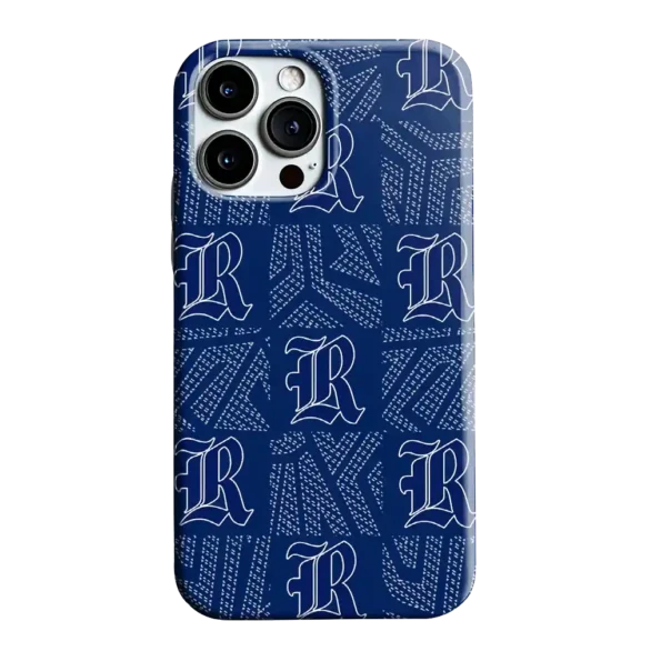 rice owls chevron squares navy blue phone case best selling