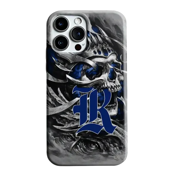 rice owls skull blades navy blue gray phone case best selling