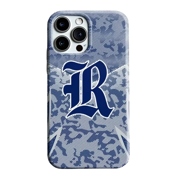 rice owls striped overlay navy blue phone case best selling