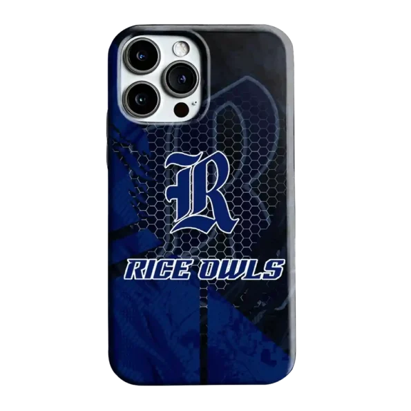 rice owls web overlay navy blue phone case best selling