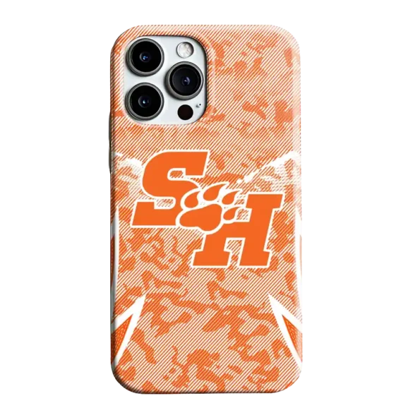 sam houston bearkats striped overlay orange phone case best selling
