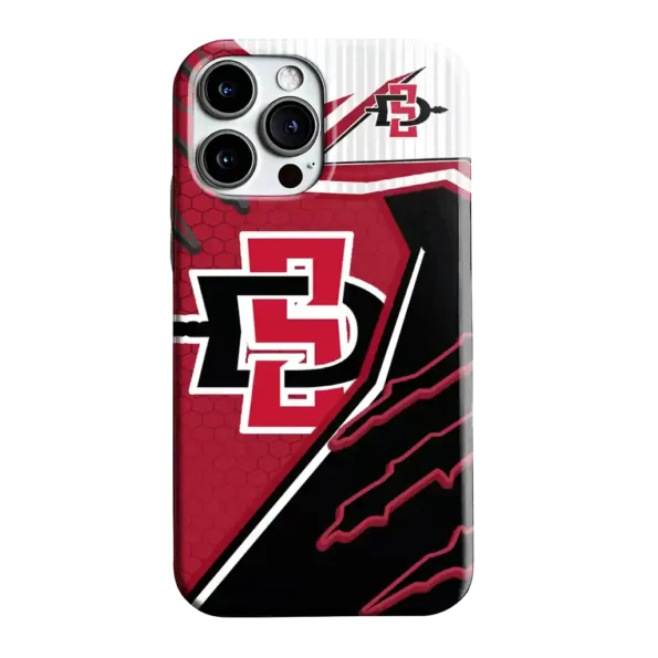 san diego state aztecs armor streaks red phone case best selling