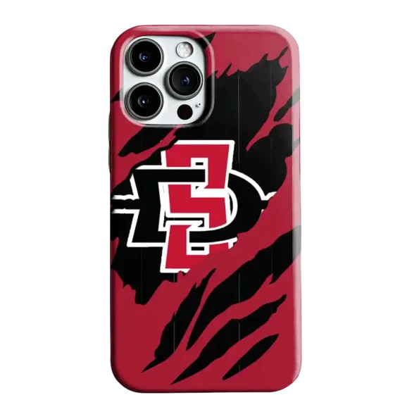 san diego state aztecs claw scar red black phone case best selling