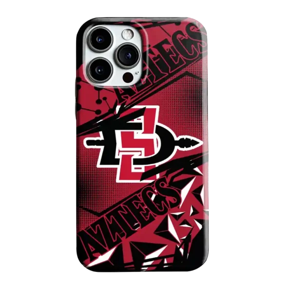 san diego state aztecs jagged flash red black phone case best selling