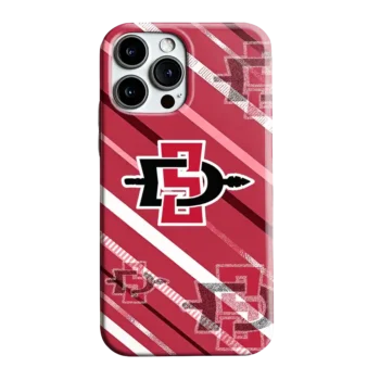 San Diego State Aztecs Linear Stripes Red Phone Case