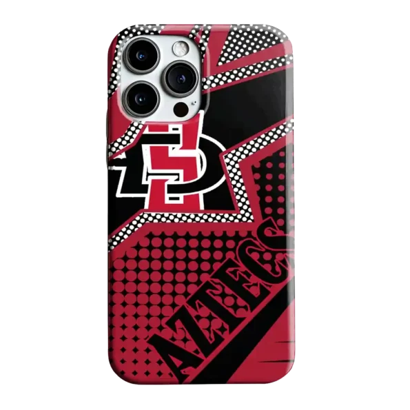 san diego state aztecs star outline red phone case best selling