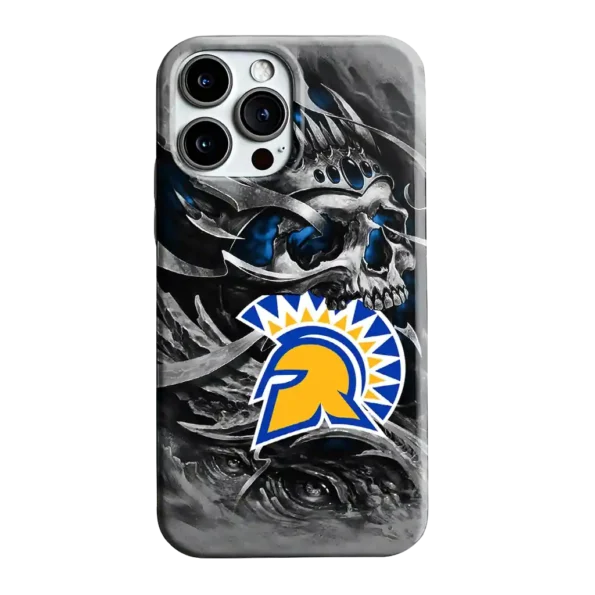 san jose state spartans skull blades blue gray phone case best selling