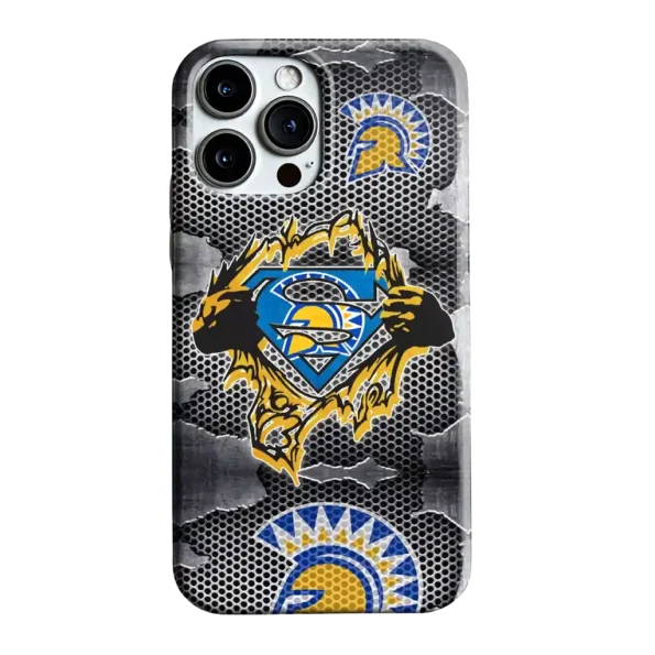 san jose state spartans superman emblem burst gray phone case best selling