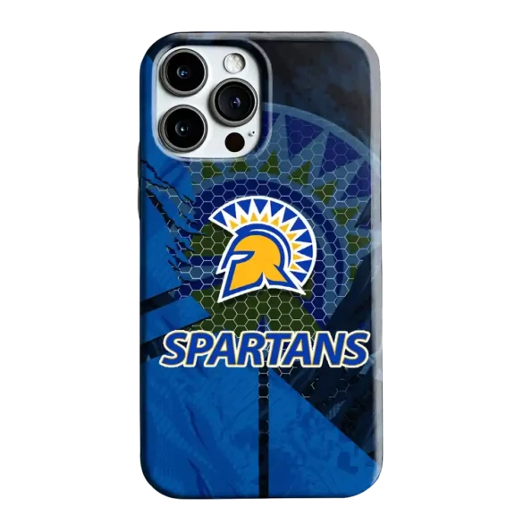san jose state spartans web overlay blue phone case best selling