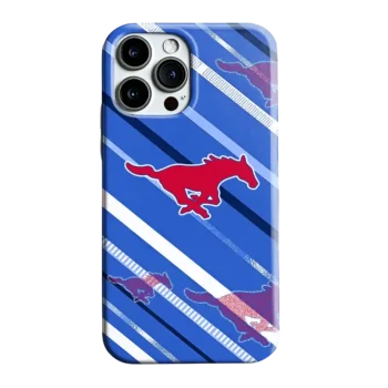 SMU Mustangs Linear Stripes Blue Phone Case