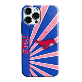 SMU Mustangs Sunburst Rays Blue Phone Case