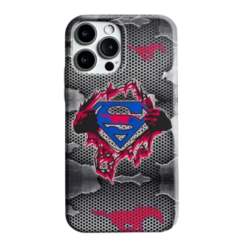 SMU Mustangs Superman Emblem Burst Gray Phone Case