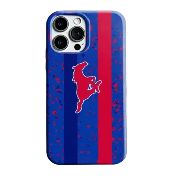 SMU Mustangs Textured Stripe Blue Phone Case
