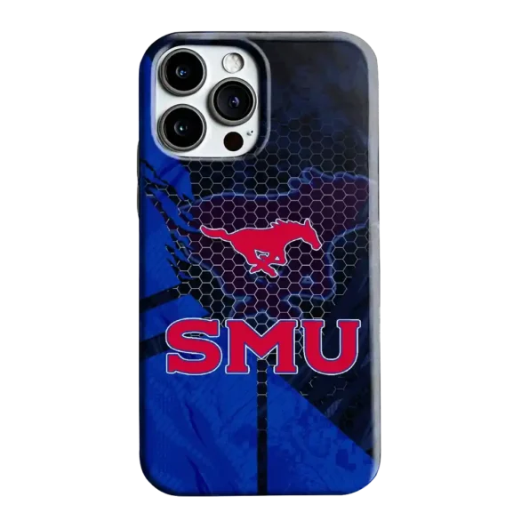 smu mustangs web overlay blue phone case best selling