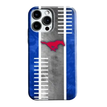 SMU Mustangs Yard Markers Blue Gray Phone Case
