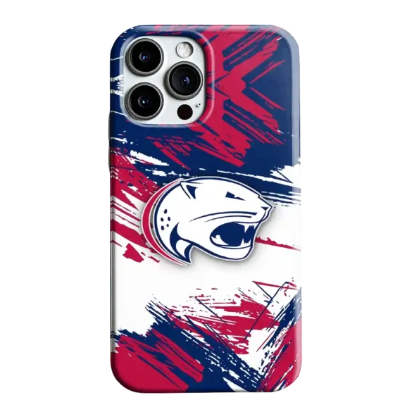 south alabama jaguars brushstroke clash blue white phone case best selling