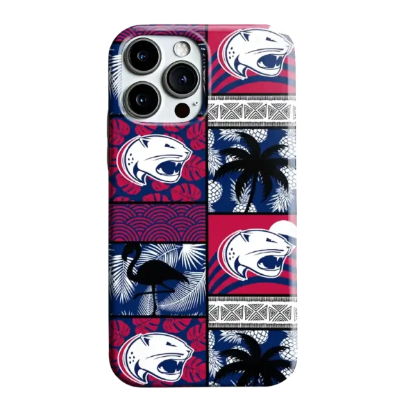 south alabama jaguars flamingo palm trees blue phone case best selling