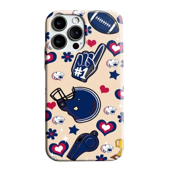 south alabama jaguars helmet hearts blue cream phone case best selling