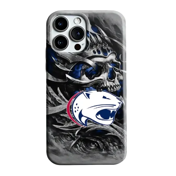 south alabama jaguars skull blades blue gray phone case best selling
