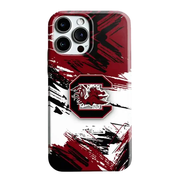 south carolina gamecocks brushstroke clash garnet white phone case best selling