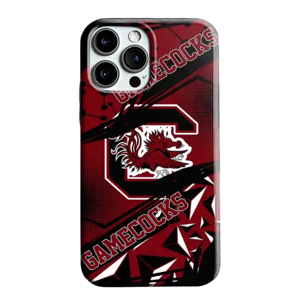 south carolina gamecocks jagged flash garnet black phone case best selling
