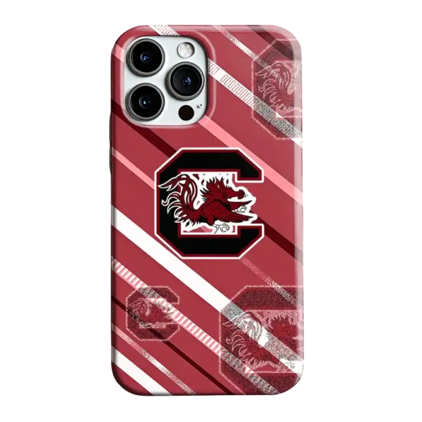 south carolina gamecocks linear stripes garnet phone case best selling
