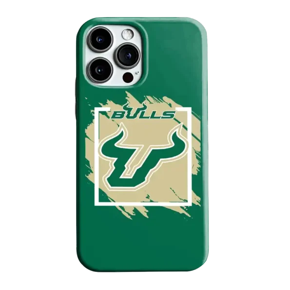 south florida bulls brush square green phone case best selling
