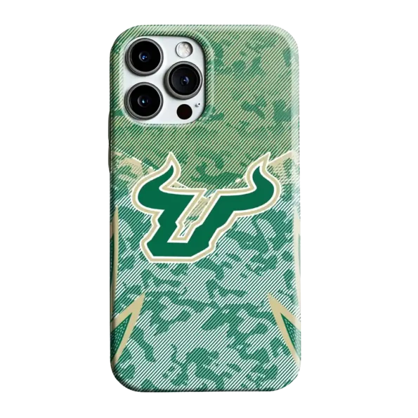 south florida bulls striped overlay green phone case best selling