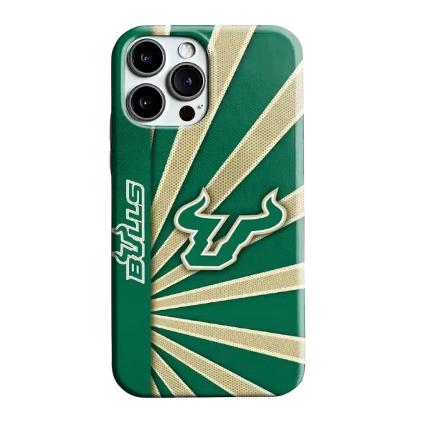 south florida bulls sunburst rays green phone case best selling