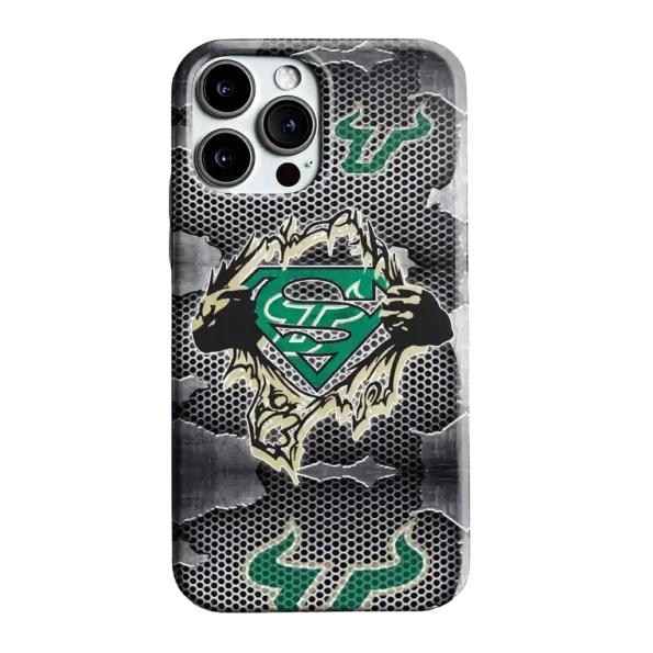 south florida bulls superman emblem burst gray phone case best selling