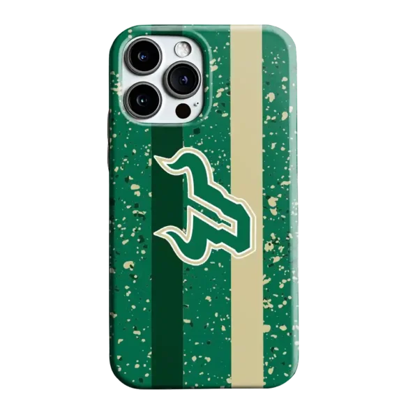 south florida bulls textured stripe green phone case best selling