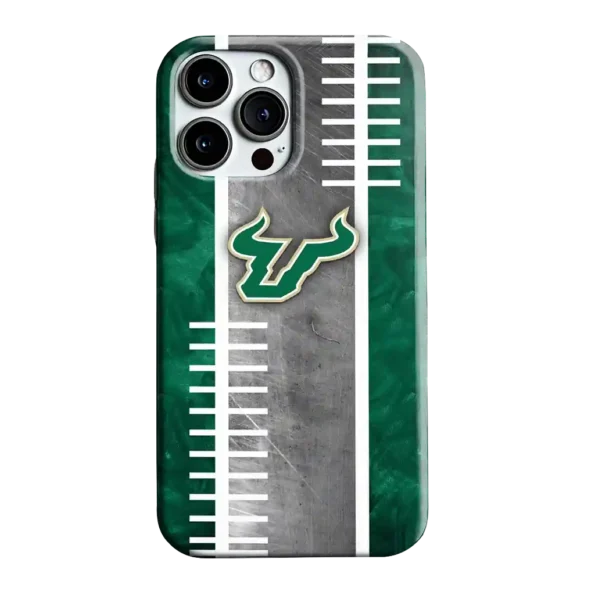south florida bulls yard markers green gray phone case best selling