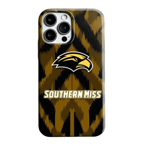 southern miss golden eagles chevron zigzag black phone case best selling