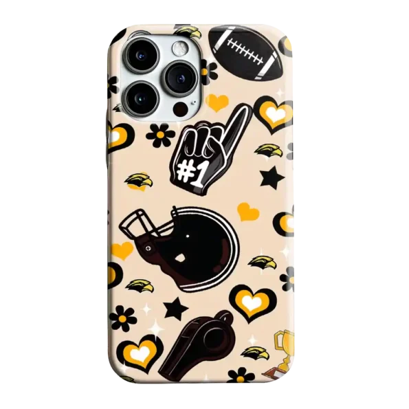 southern miss golden eagles helmet hearts black cream phone case best selling